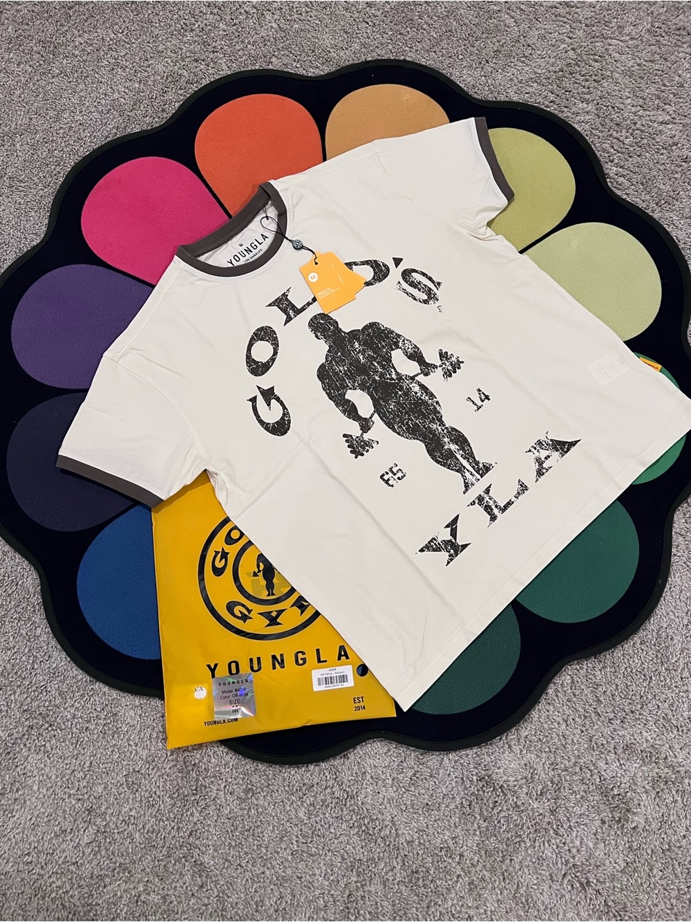 YoungLA golds gym ringer tee